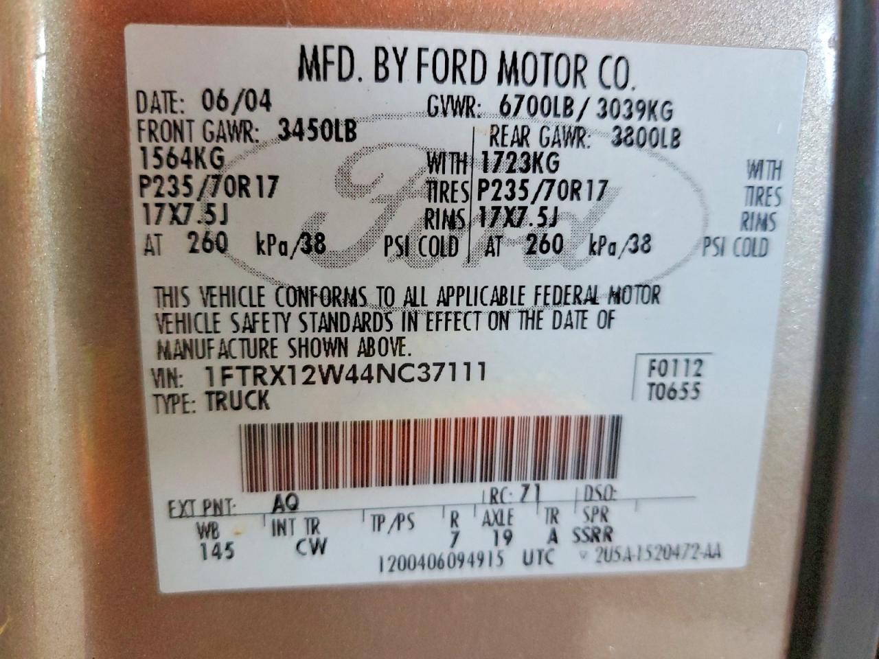 2004 Ford F150