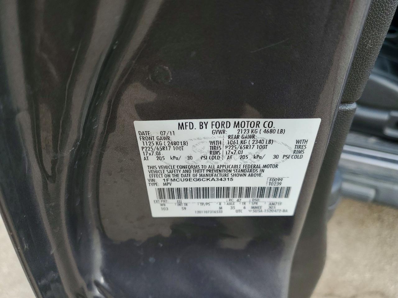 2012 Ford Escape Limited