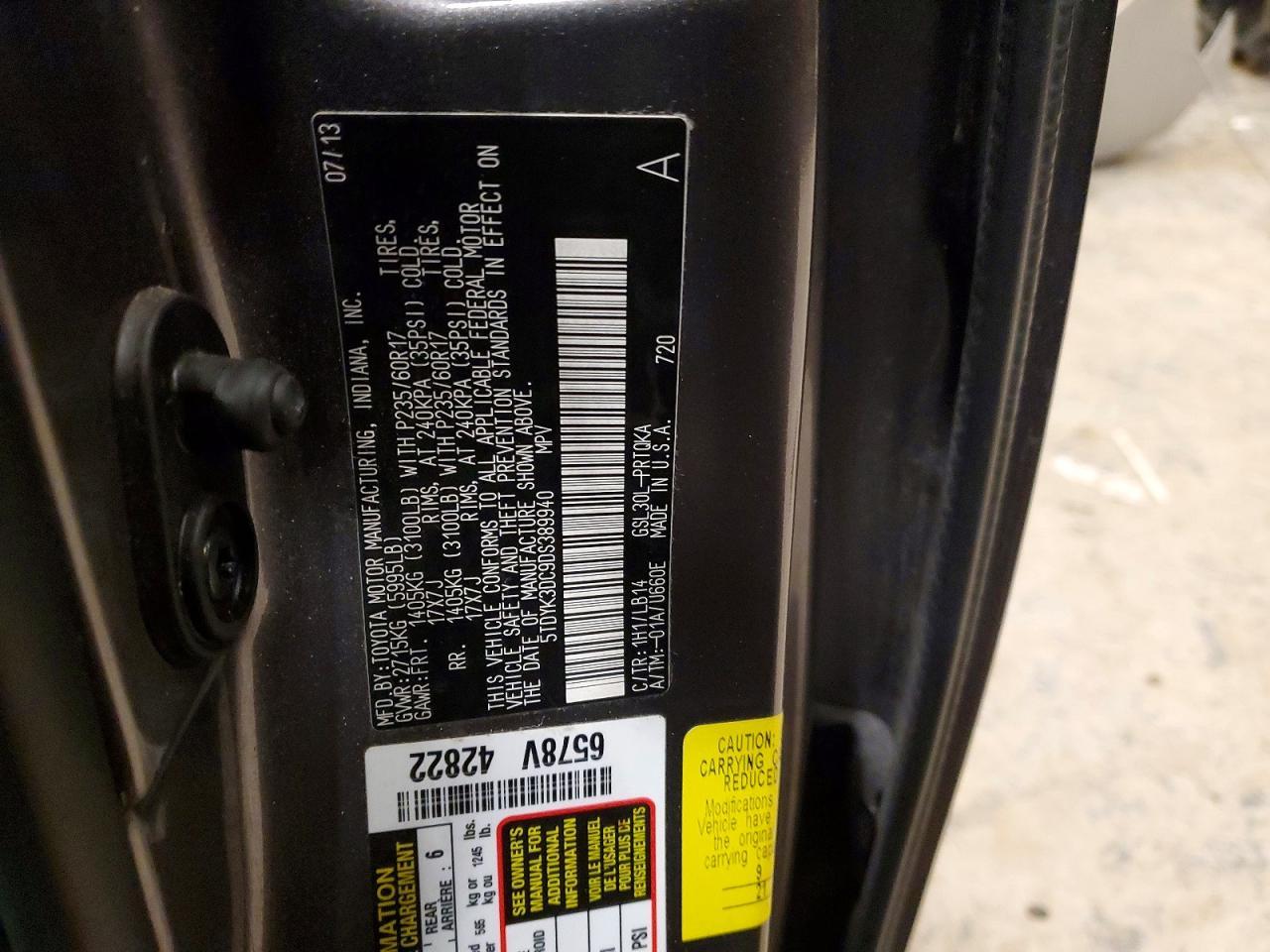 2013 Toyota Sienna xle