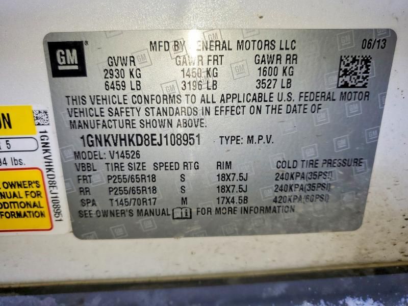 2014 Chevrolet Traverse lt