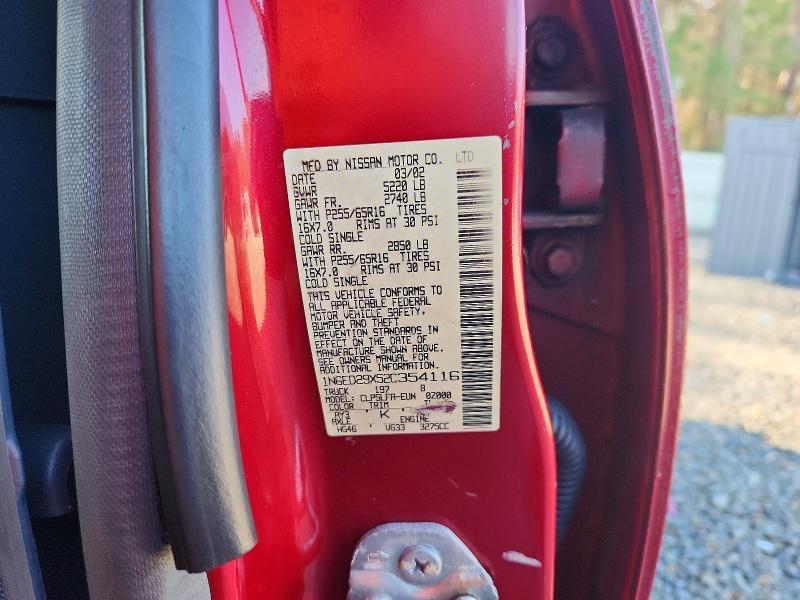 2002 Nissan Frontier Xe-v6