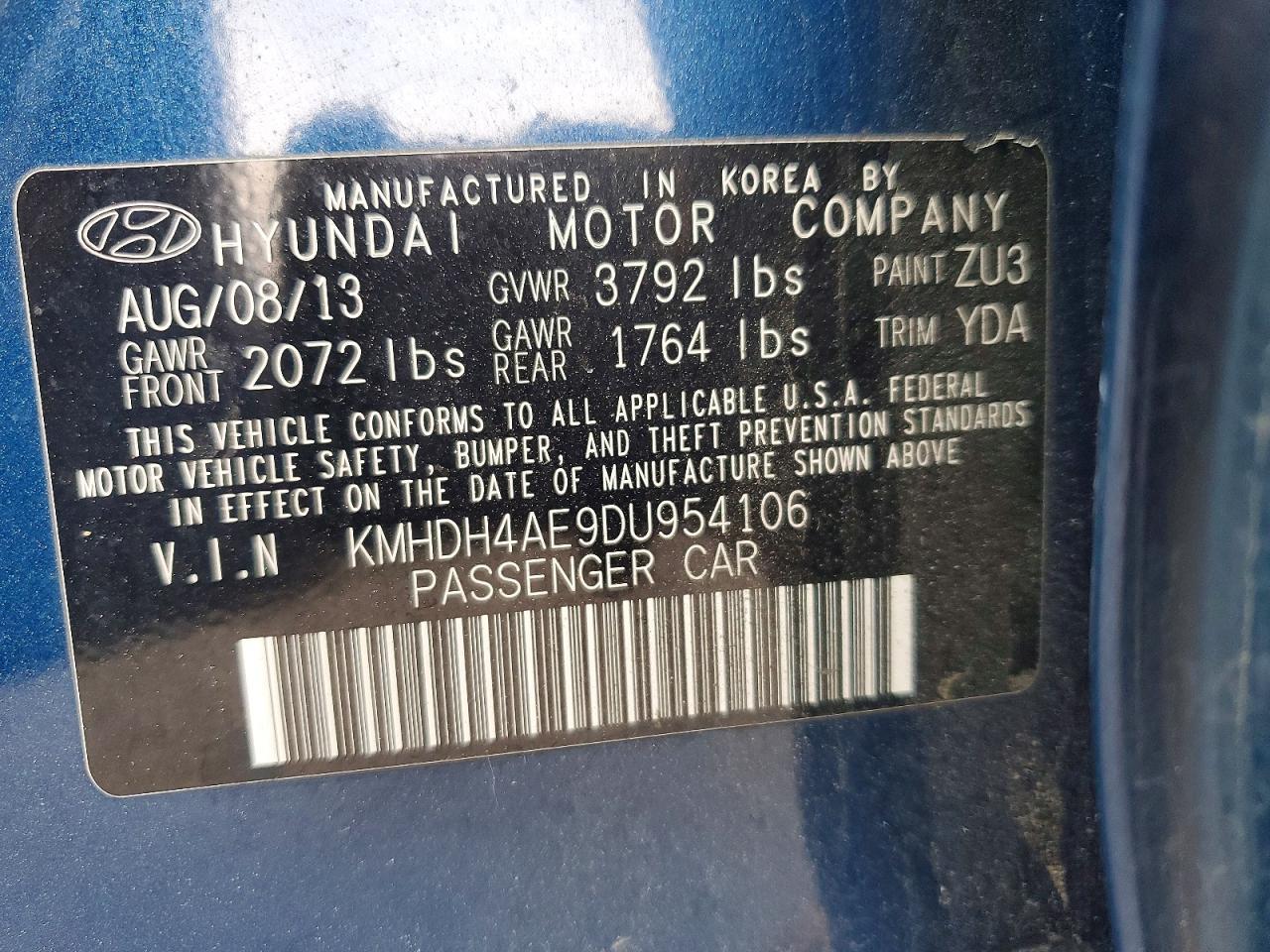 2013 Hyundai Elantra gls