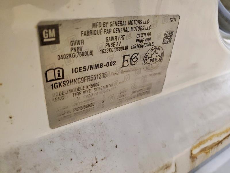 2015 GMC Yukon xl K1500 slt