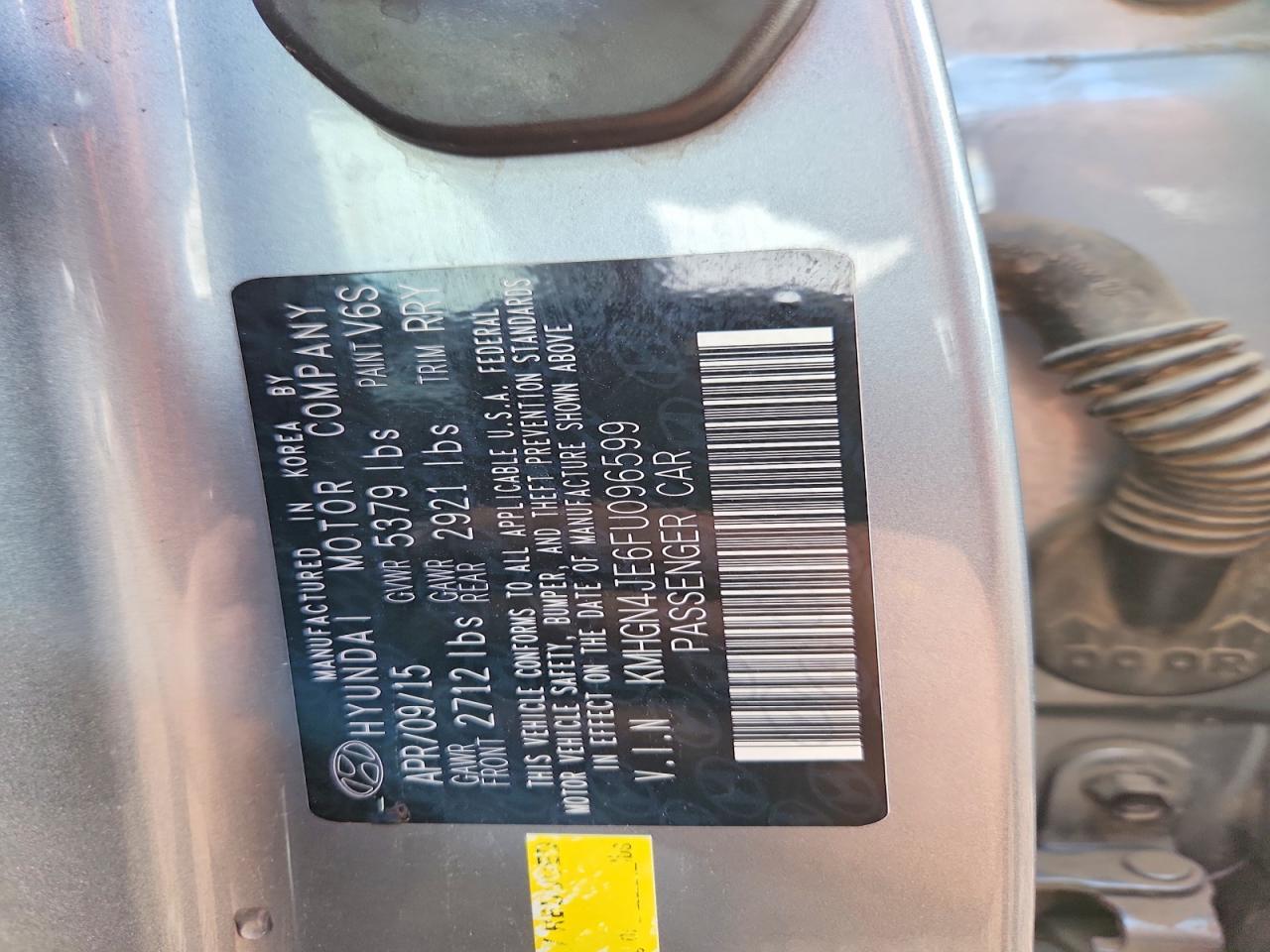 2015 Hyundai Genesis 3.8l
