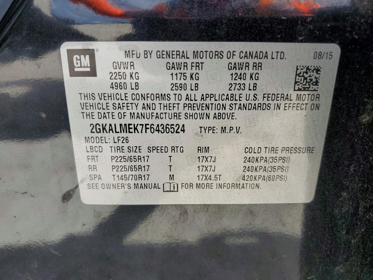 2015 GMC Terrain sle