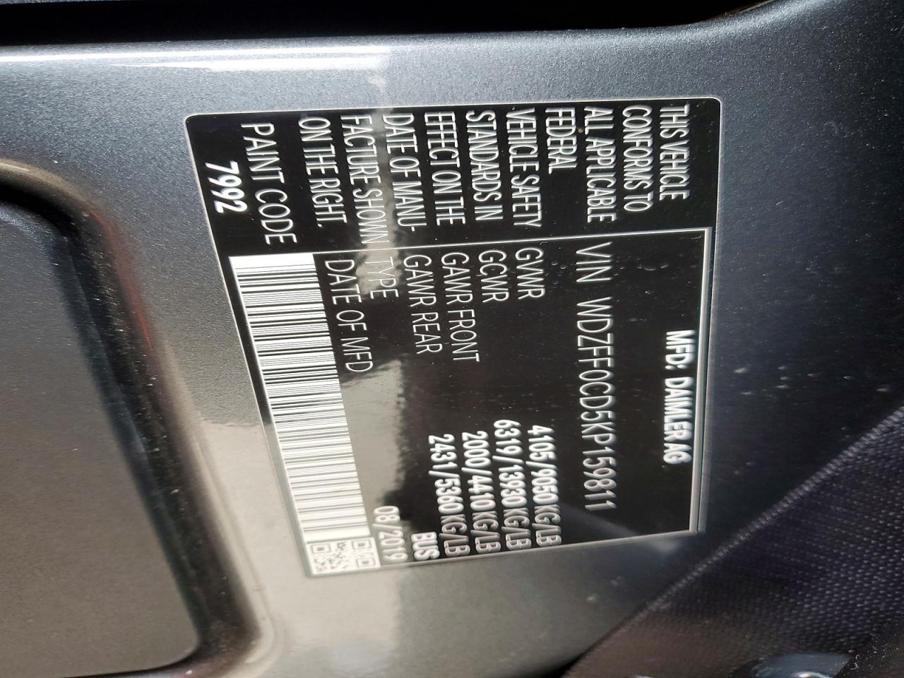 2019 Mercedes-Benz Sprinter 2500/3500