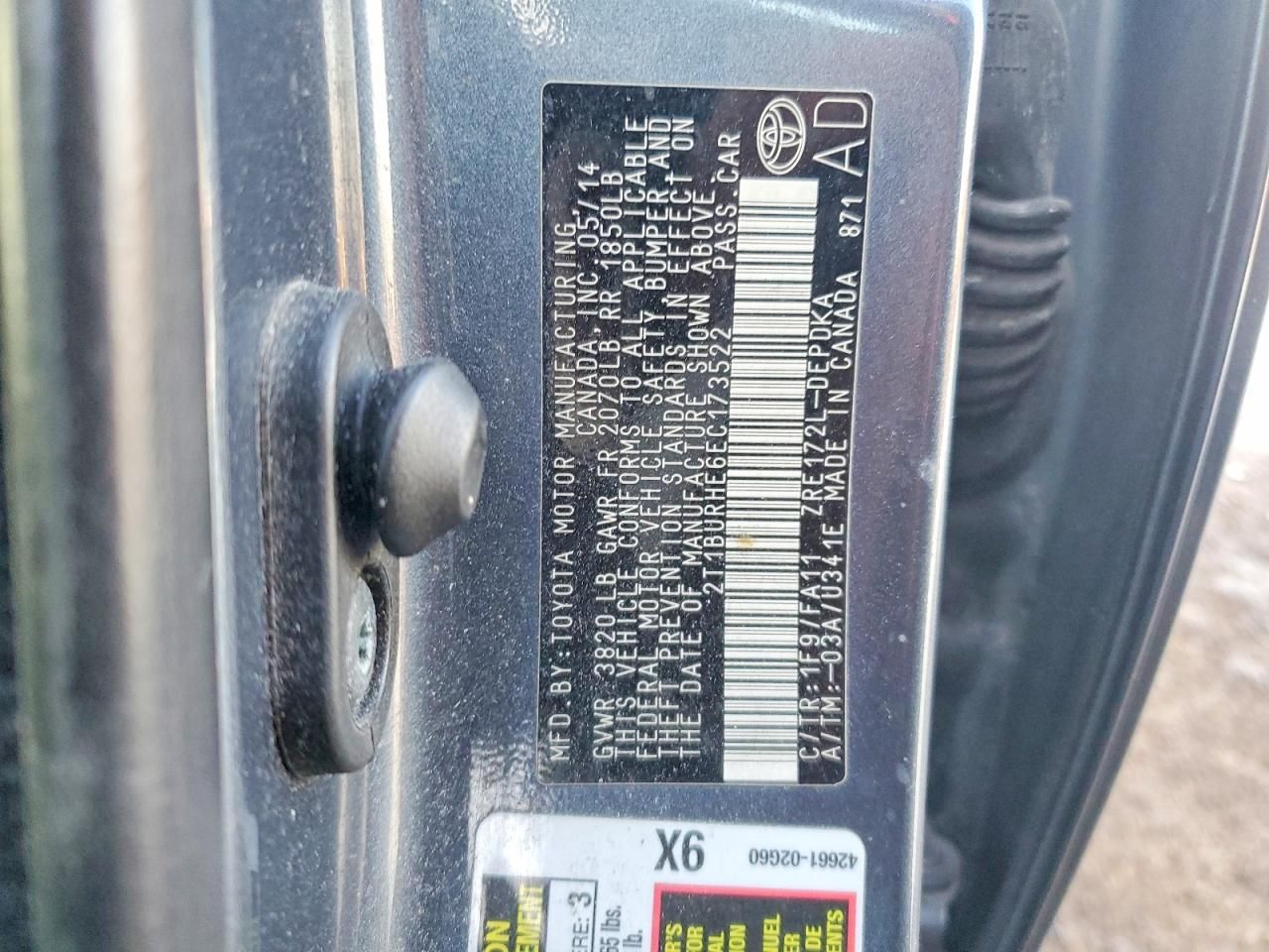 2014 Toyota Corolla l