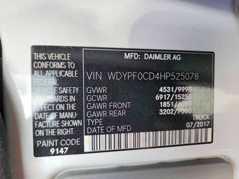 2017 Freightliner Sprinter 3500 Utility / Service Van