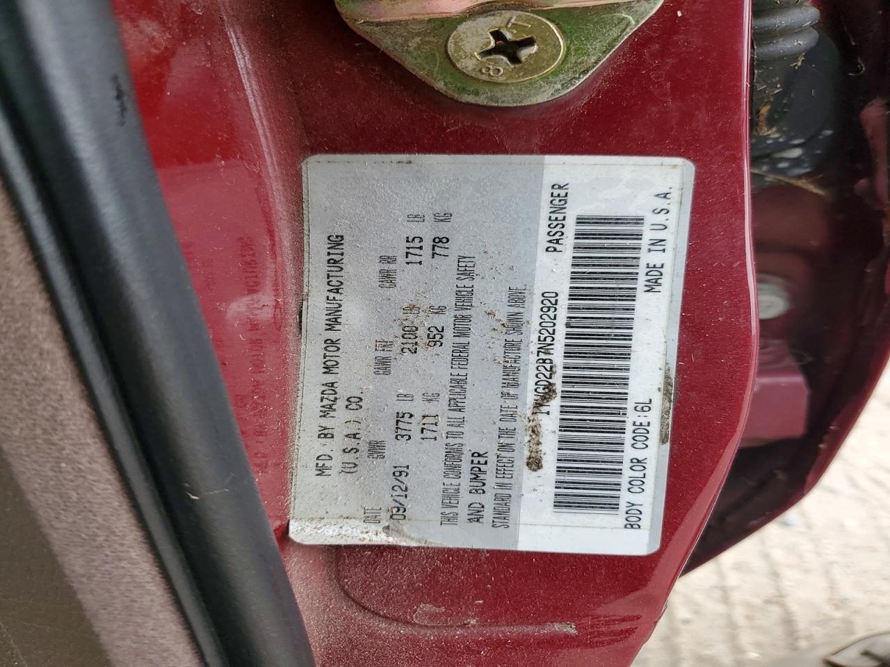 1992 Mazda 626 dx