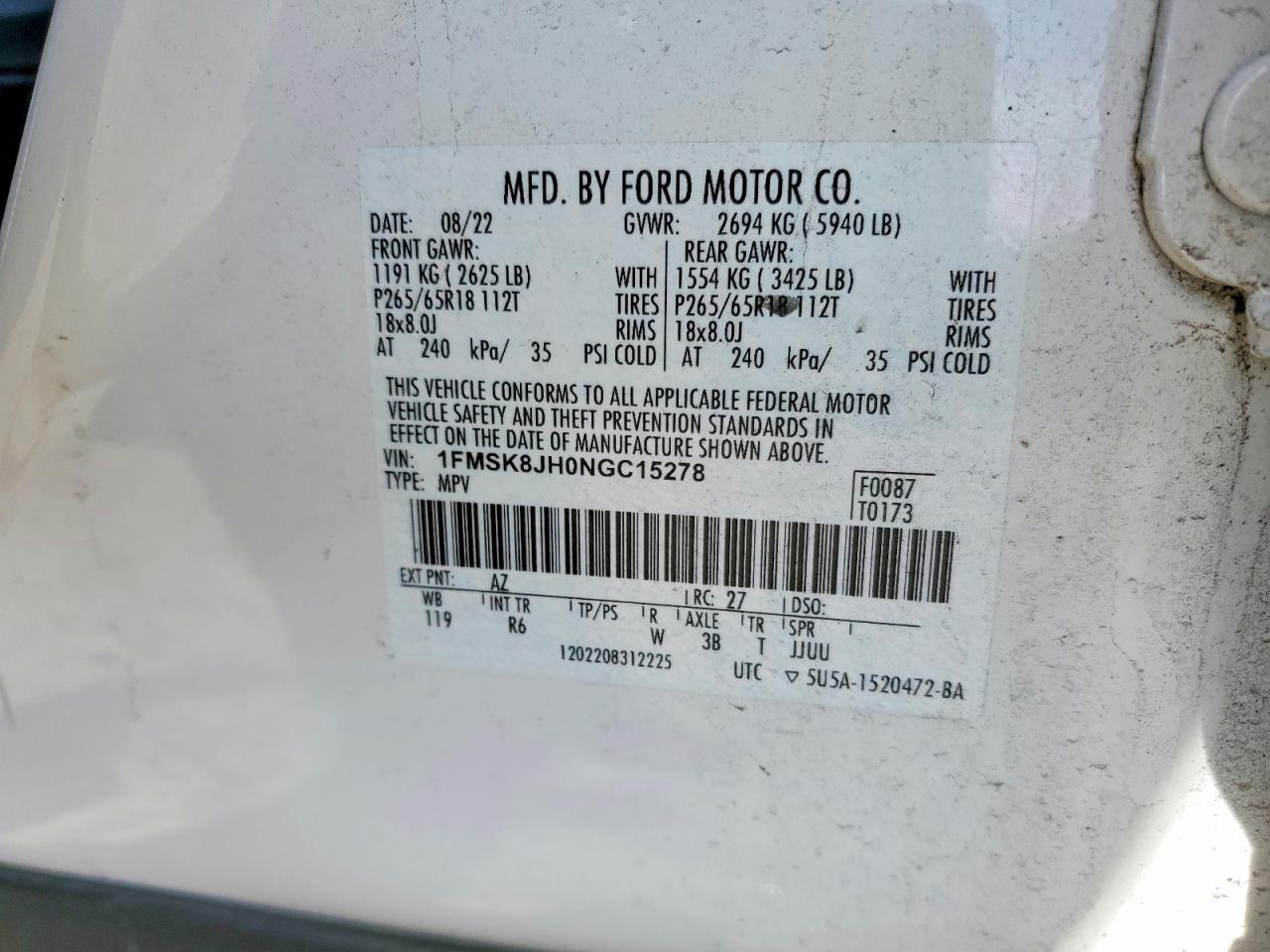 2022 Ford Explorer Timberline