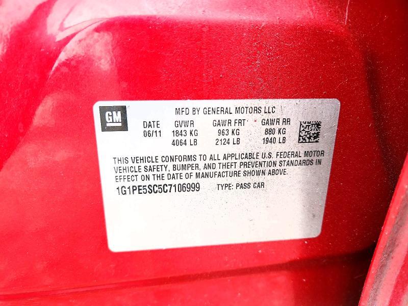 2012 Chevrolet Cruze lt