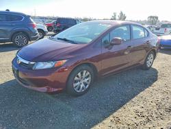 Honda Civic salvage cars for sale: 2012 Honda Civic lx