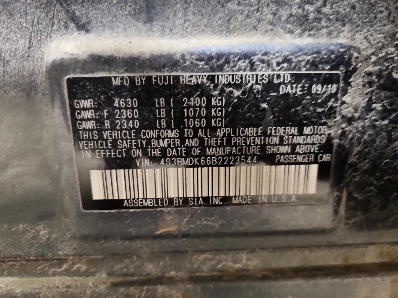2011 Subaru Legacy 3.6r Limited