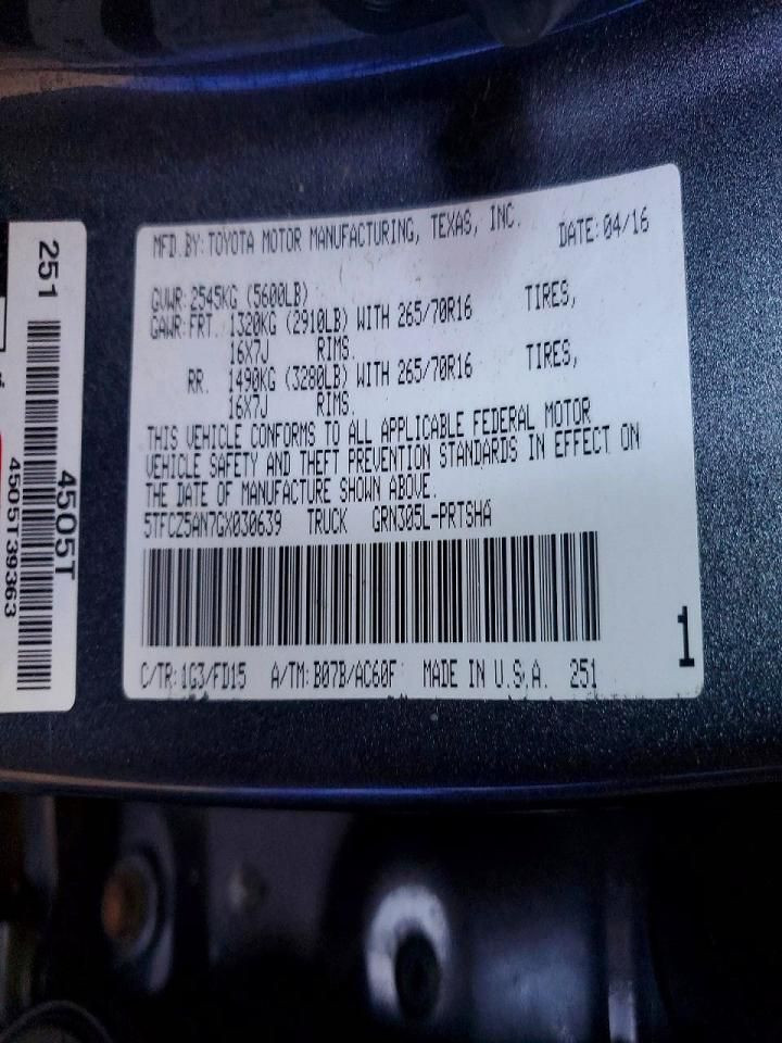 2016 Toyota Tacoma Double Cab