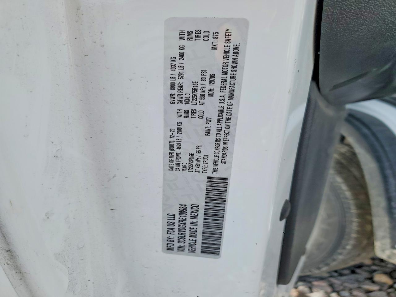 2024 Dodge RAM Promaster 2500 Utility / Service Van