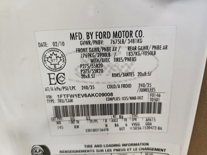 2010 Ford F150 Supercrew