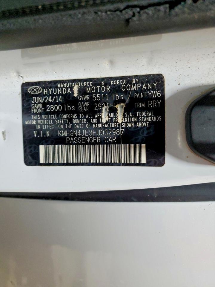 2015 Hyundai Genesis 3.8l