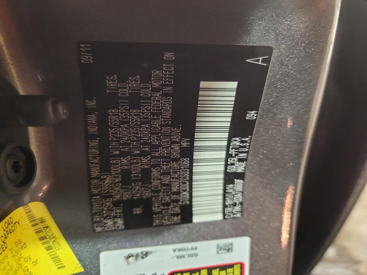 2012 Toyota Sienna