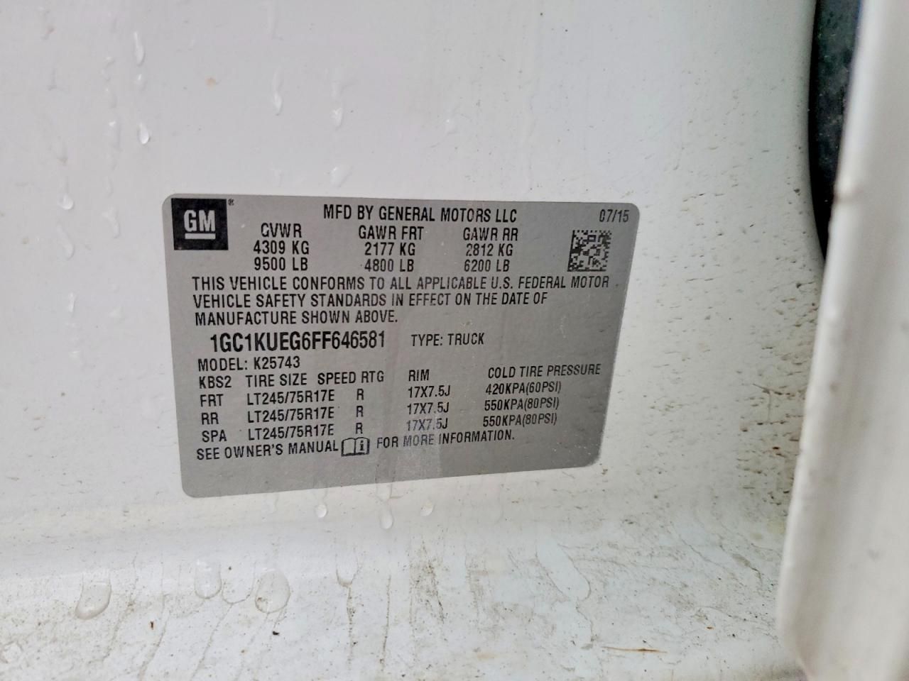 2015 Chevrolet Silverado K2500 Heavy Duty