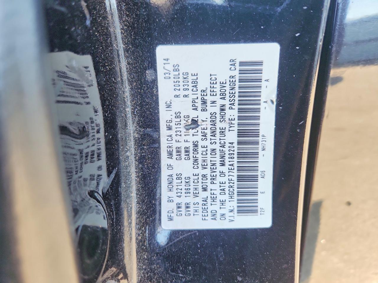 2014 Honda Accord ex