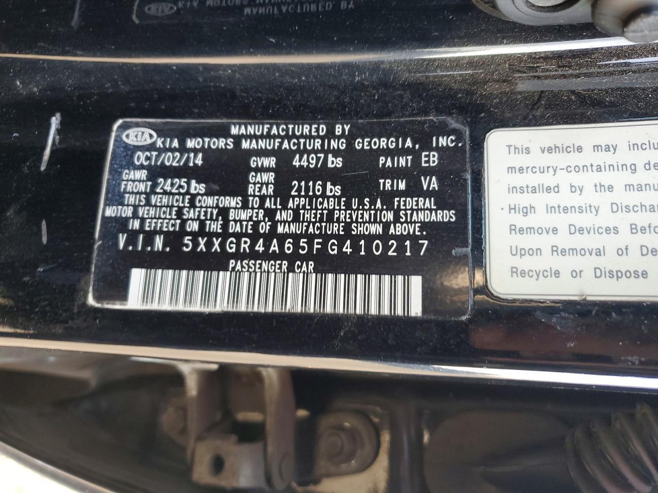 2015 KIA Optima sx