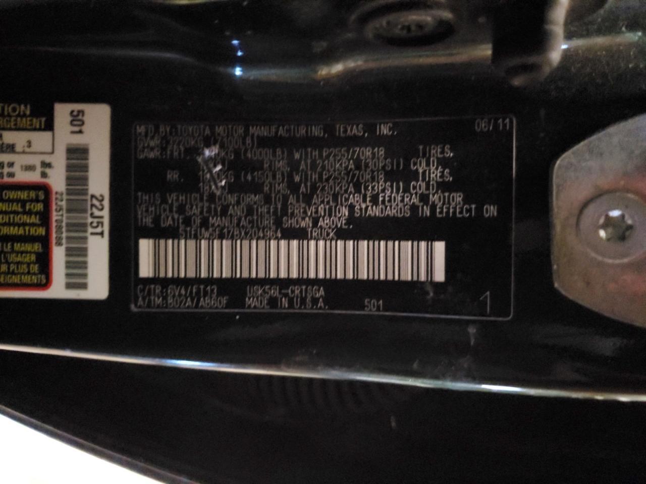 2011 Toyota Tundra Double cab SR5