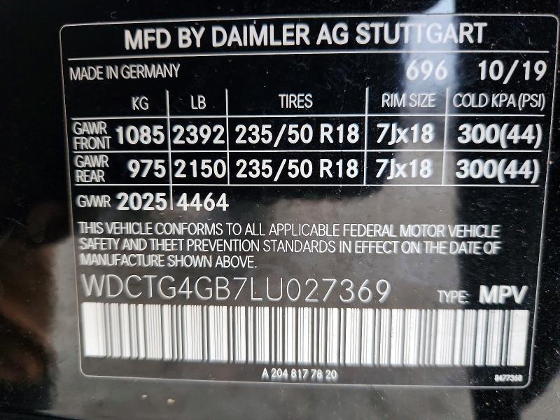 2020 Mercedes-Benz Gla 250 4matic