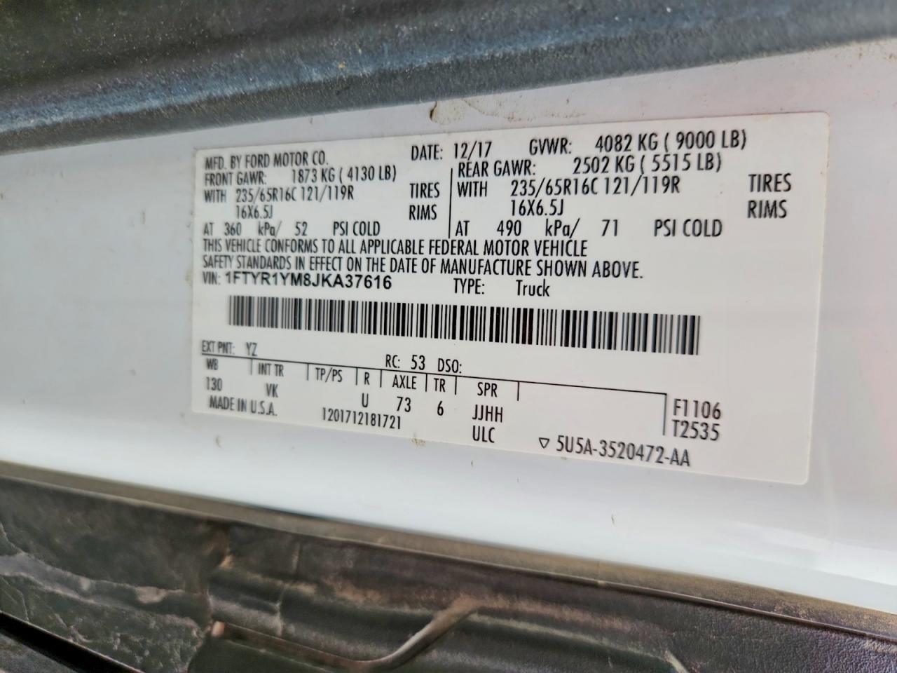 2018 Ford Transit 250 Delivery Van