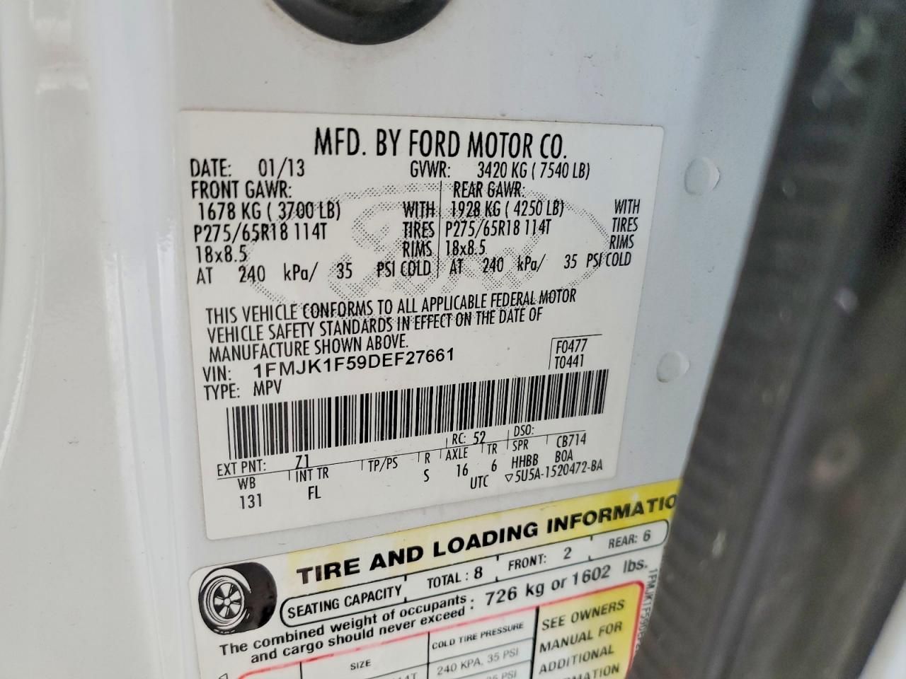 2013 Ford Expedition el xl