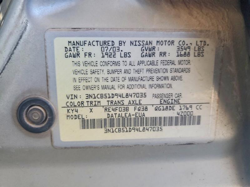 2004 Nissan Sentra 1.8