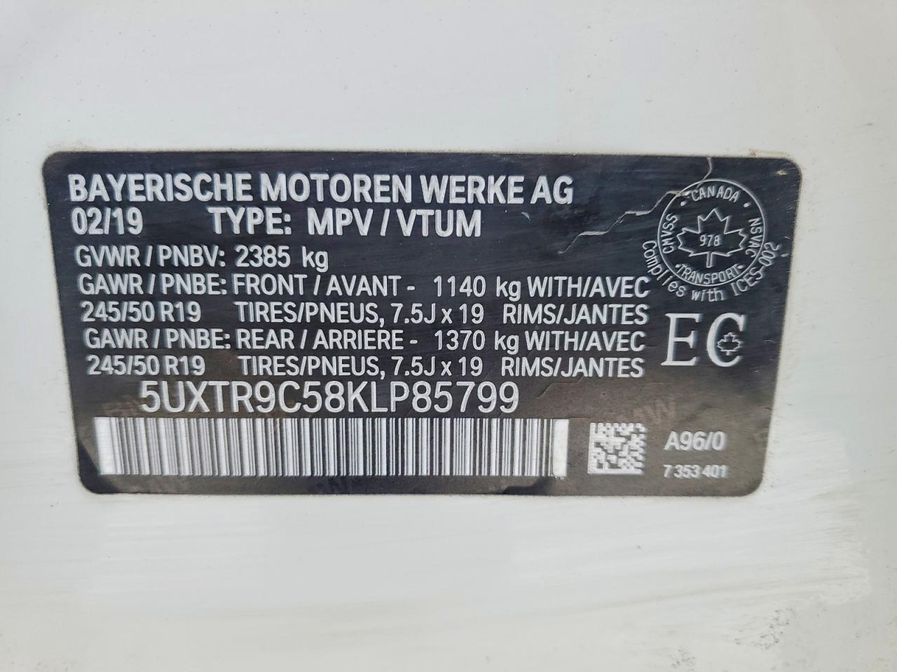 2019 BMW X3 Xdrive30i