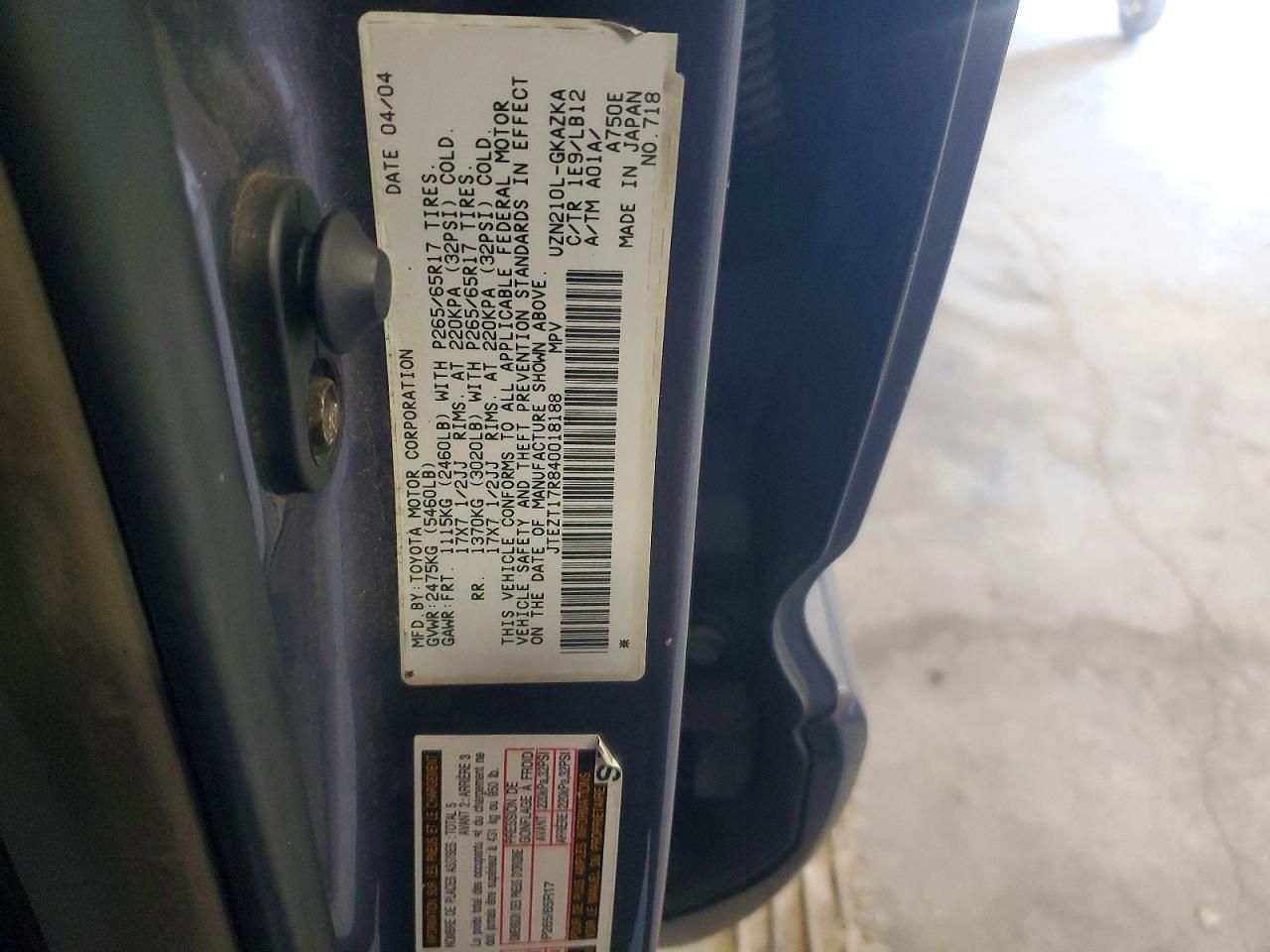 2004 Toyota 4runner Limited