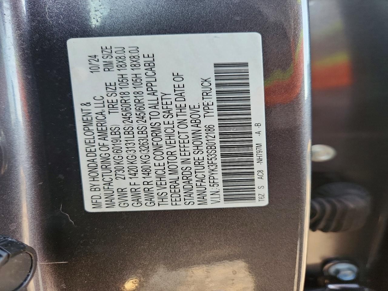 2025 Honda Ridgeline rtl