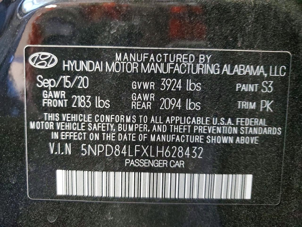 2020 Hyundai Elantra sel