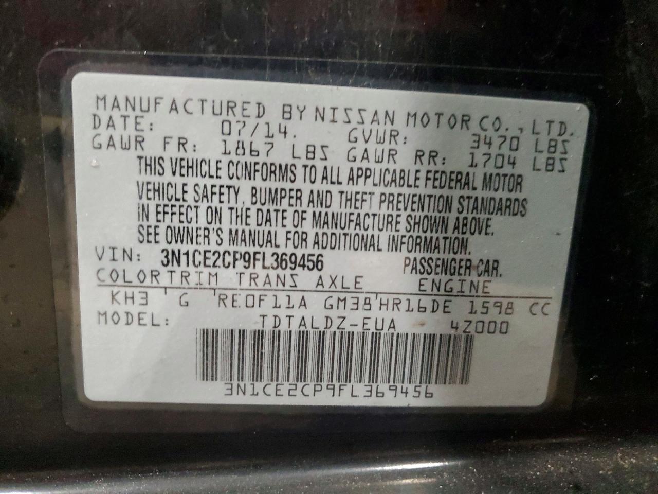 2015 Nissan Versa Note s