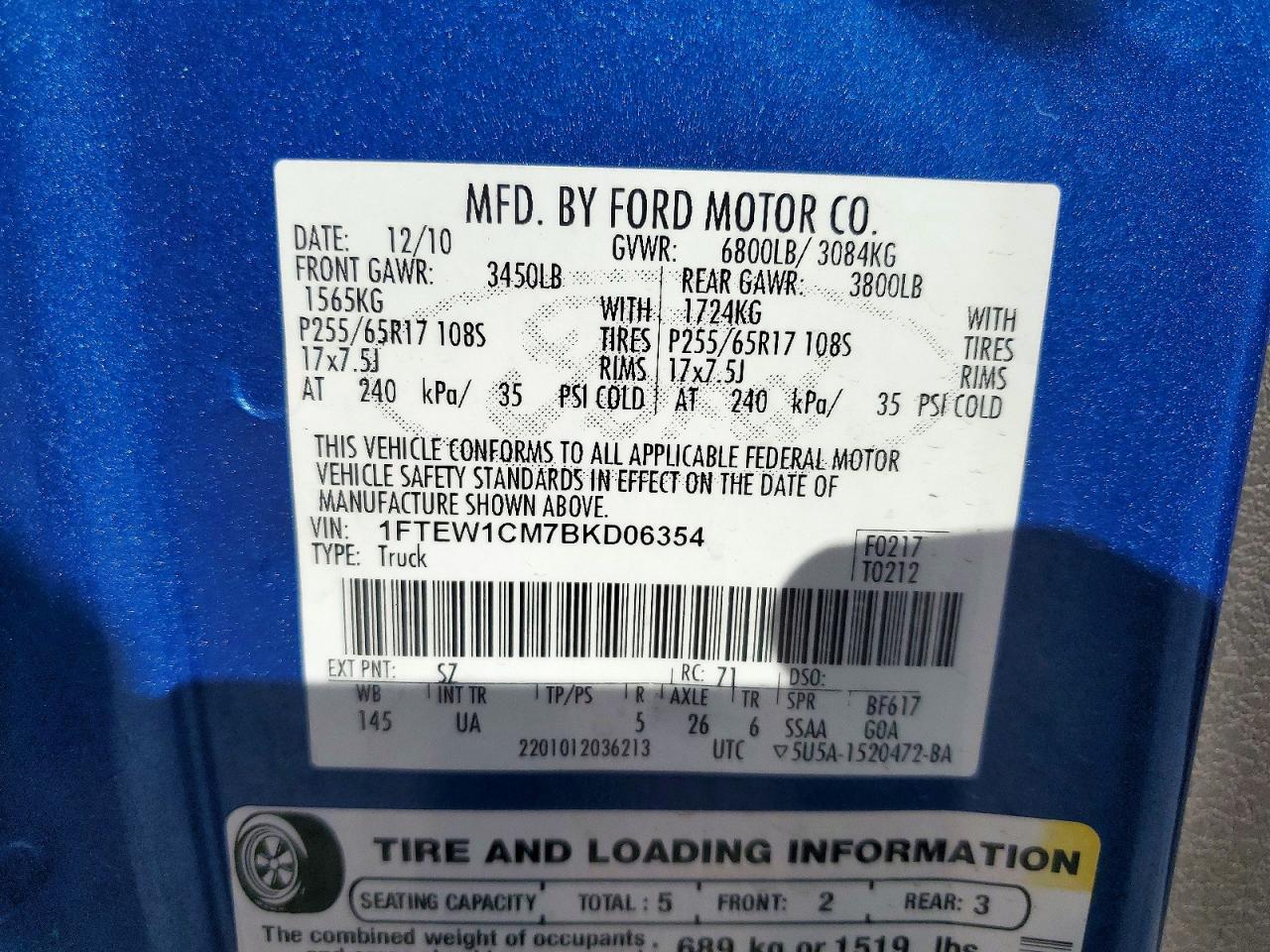 2011 Ford F150 Supercrew