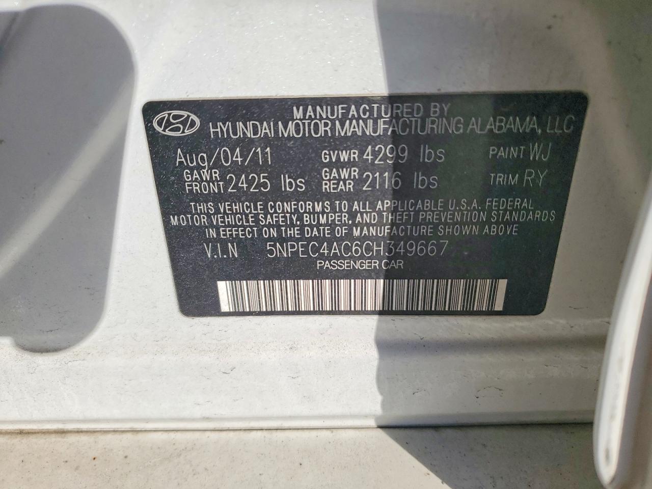 2012 Hyundai Sonata se