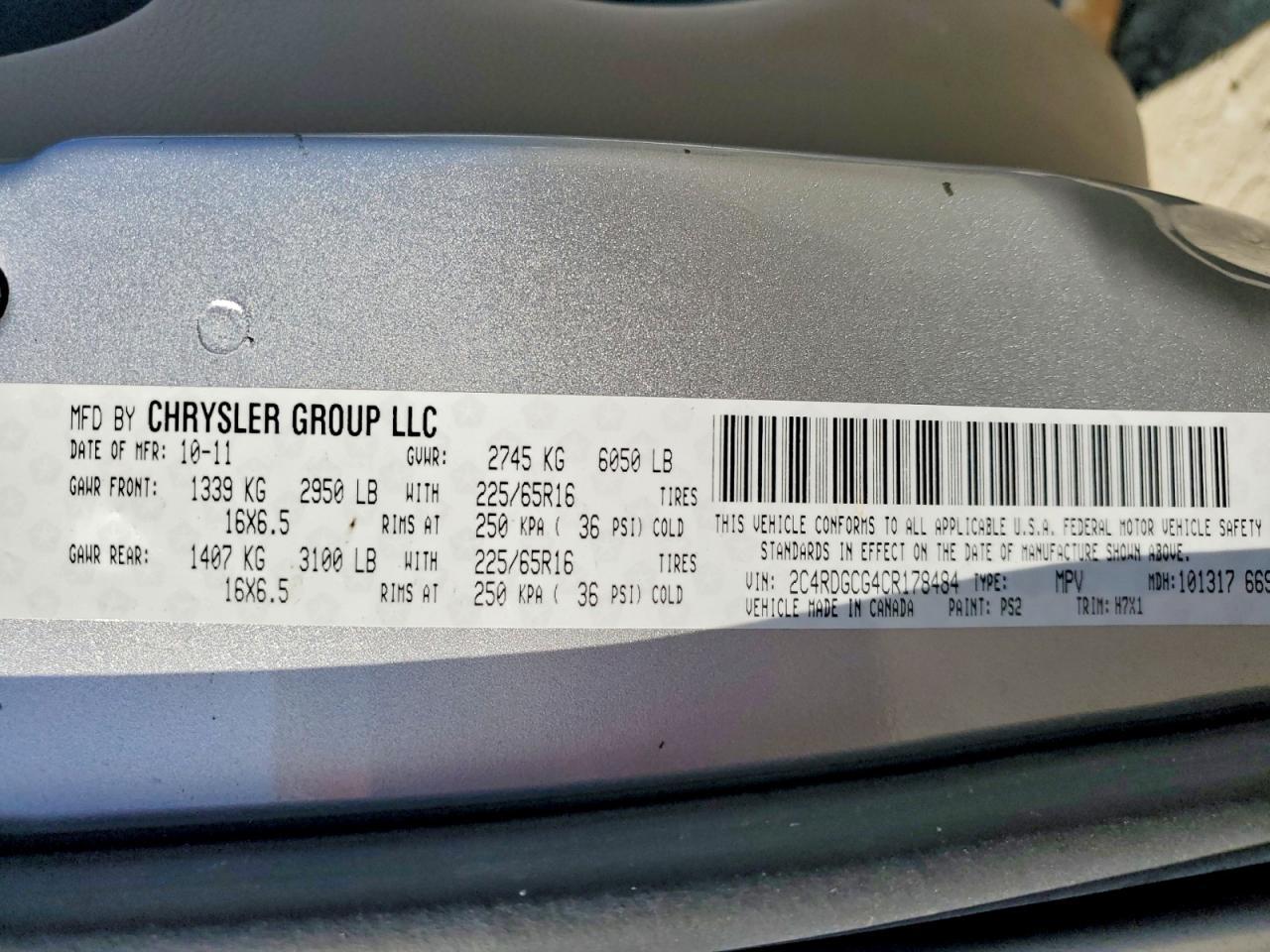 2012 Dodge Grand Caravan sxt