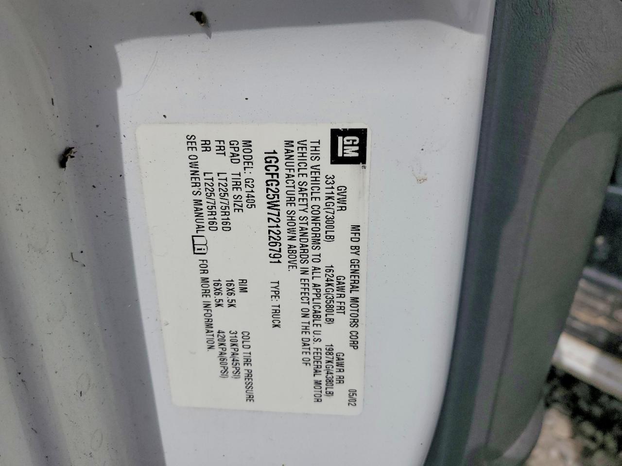 2002 Chev Express G2500