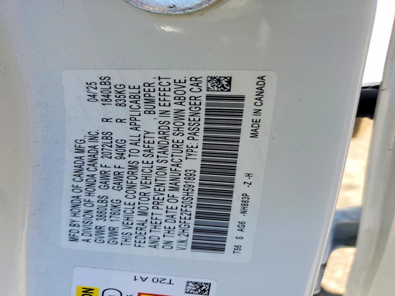 2025 Honda Civic Sport