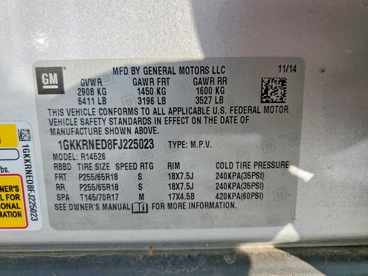 2015 GMC Acadia sle
