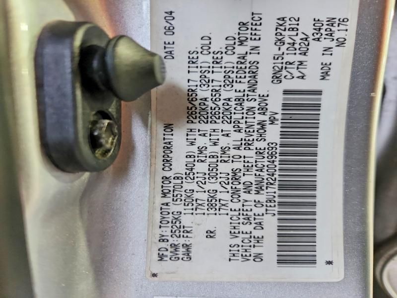 2004 Toyota 4runner Limited