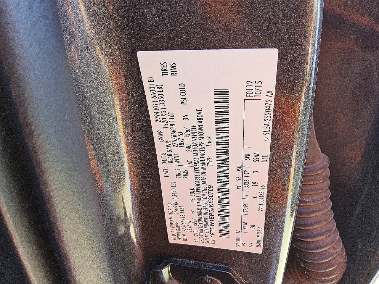2018 Ford F150 Supercrew