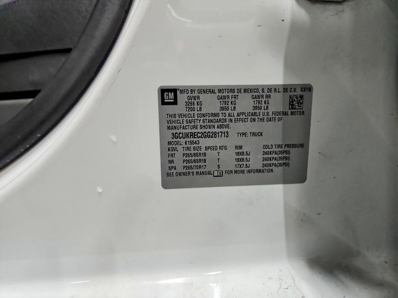 2016 Chevrolet Silverado K1500 LT