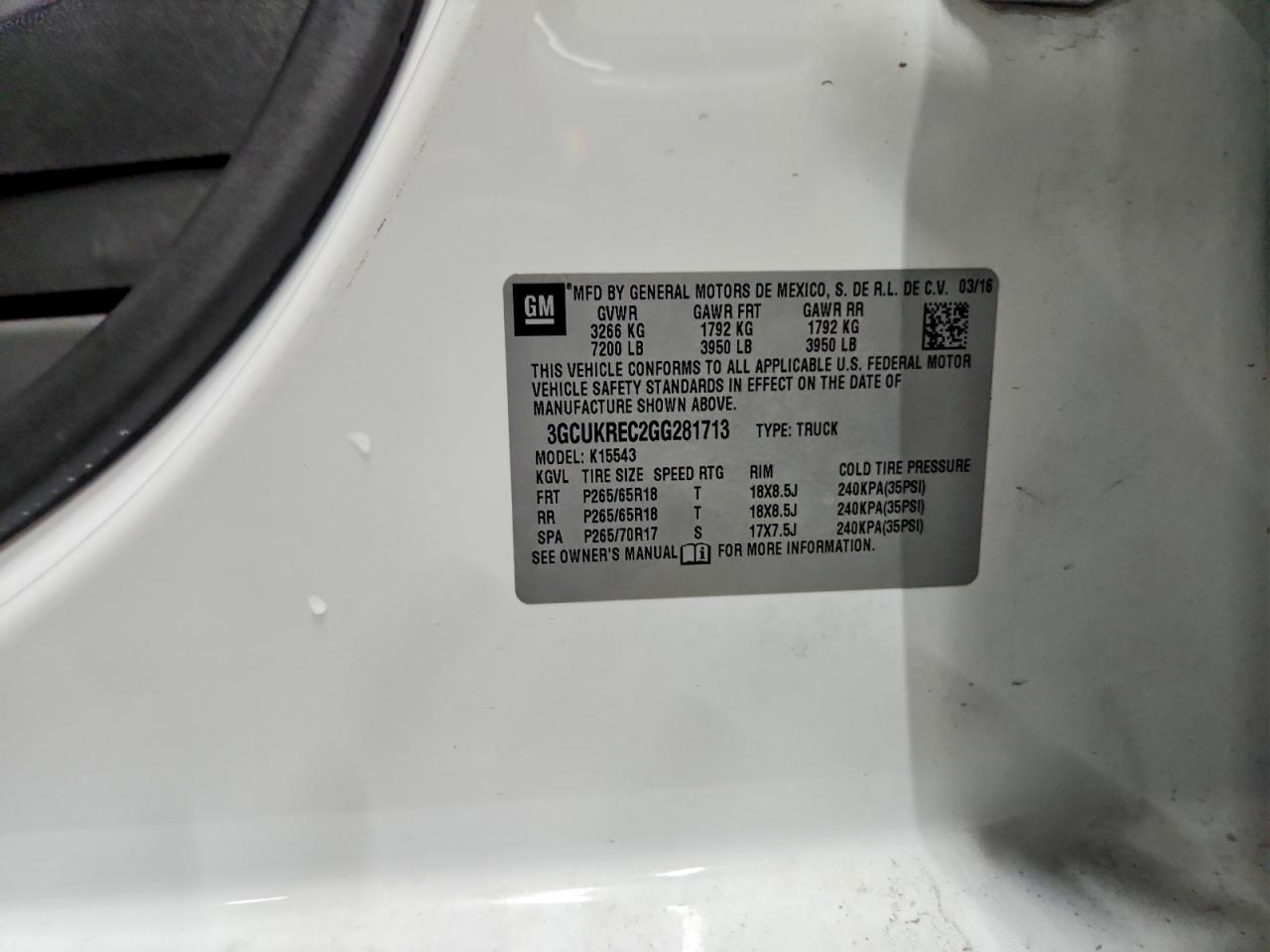 2016 Chevrolet Silverado K1500 LT