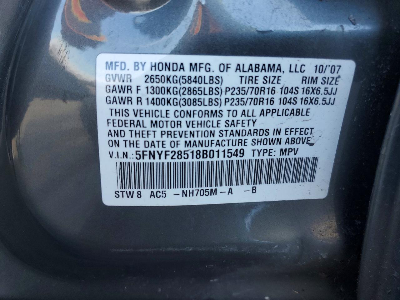 2008 Honda Pilot exl