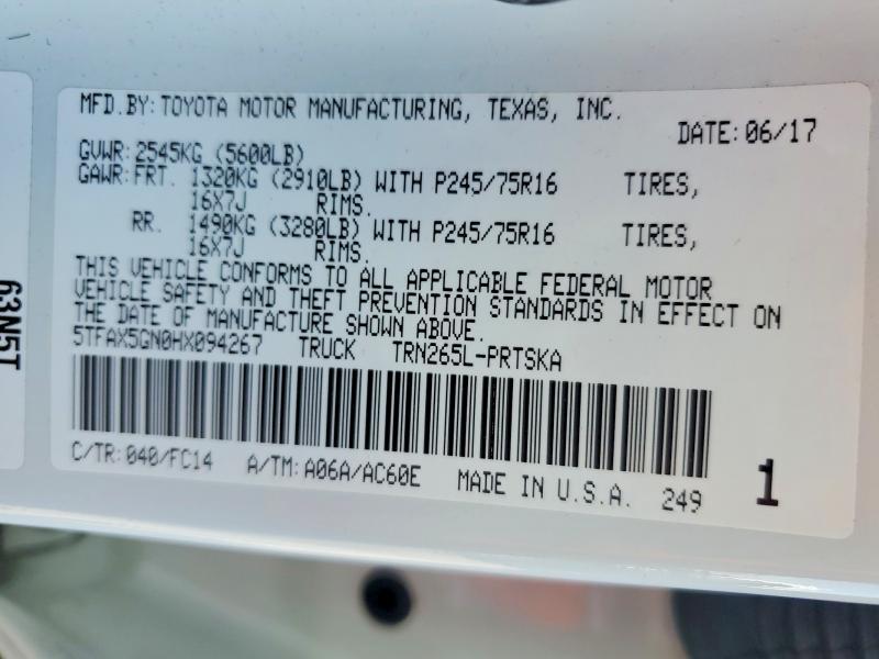 2017 Toyota Tacoma SR5