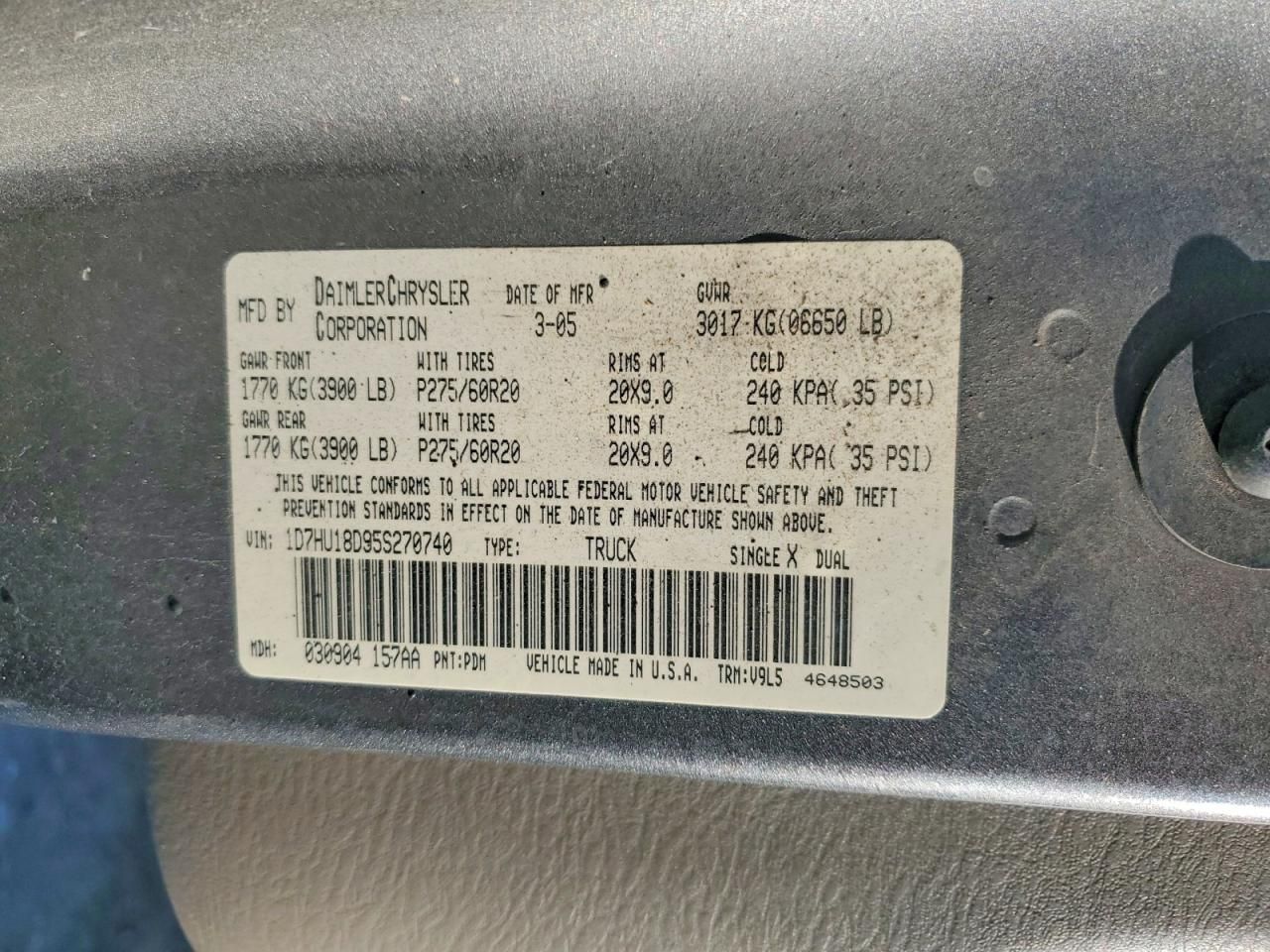 2005 Dodge Ram 1500 st