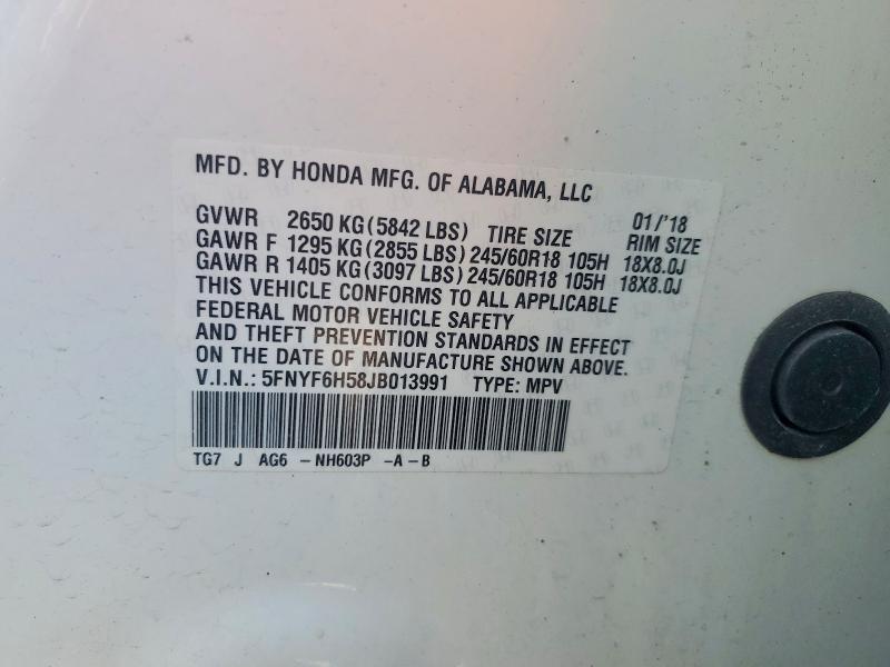 2018 Honda Pilot exl