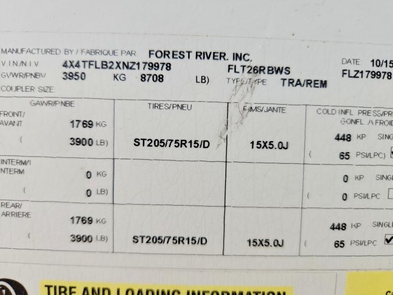 2022 Forest River Flagstaff 26RBWS